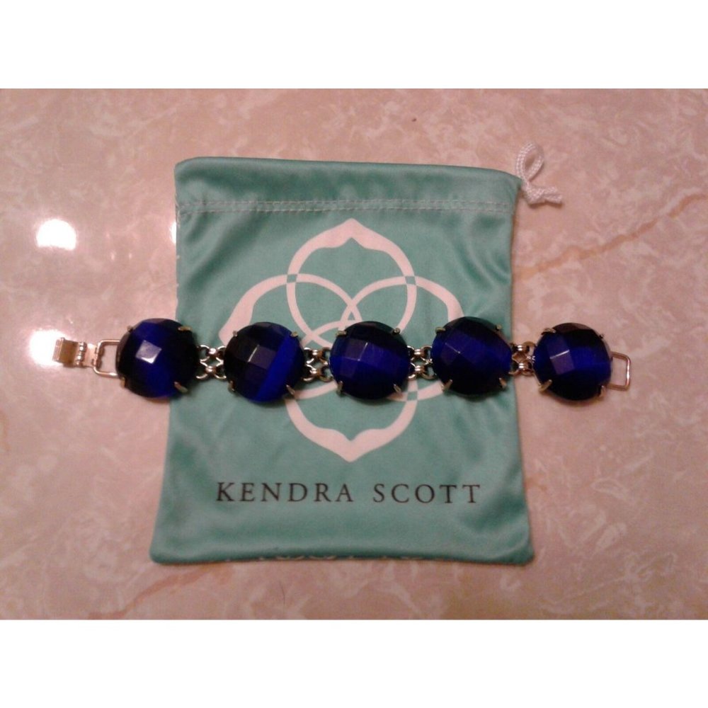 Kendra Scott Cobalt Blue Cassie Statement Bracelet